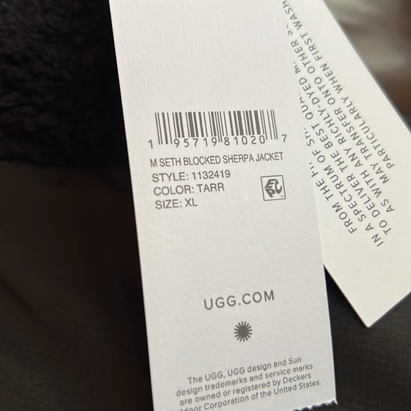 Ugg sherpa jacket mens - Picture 2 of 3